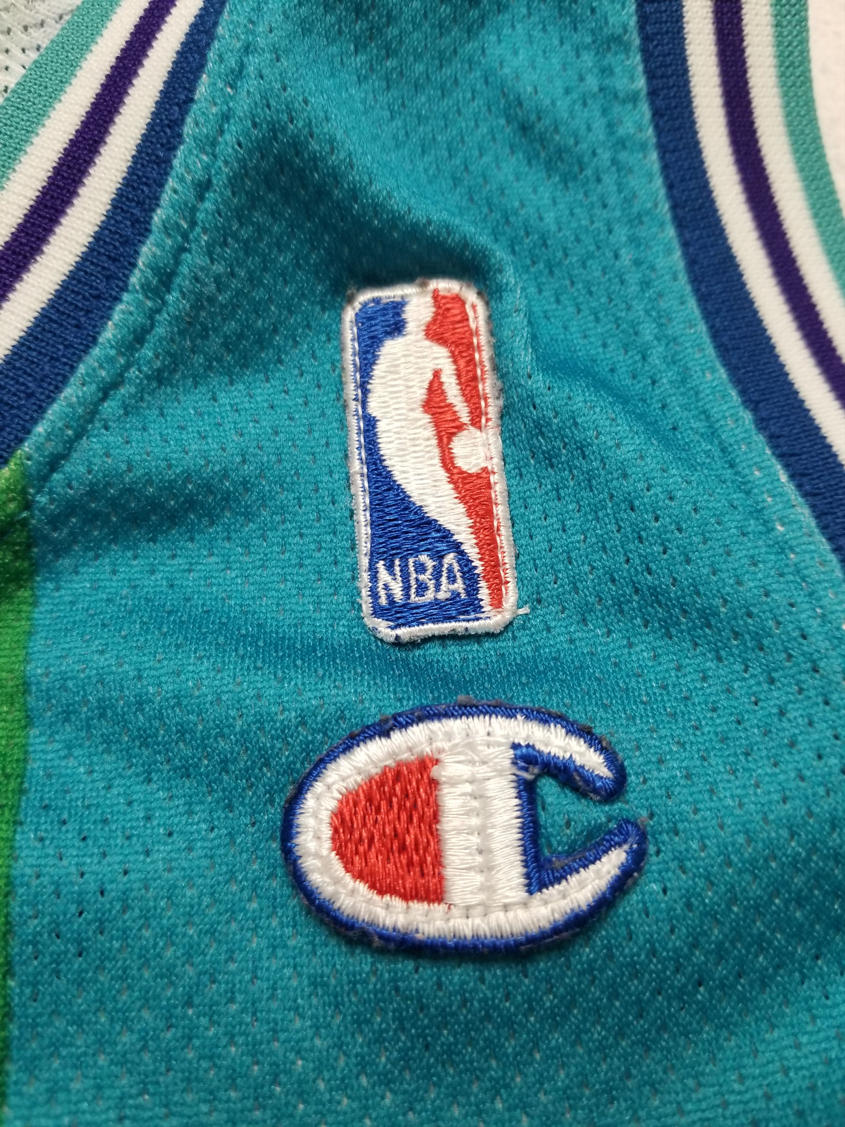 Champion Charlotte Hornets #1 Muggsy Bogues Champion NBA jersey Size US M / EU 48-50 / 2 - 8 Thumbnail