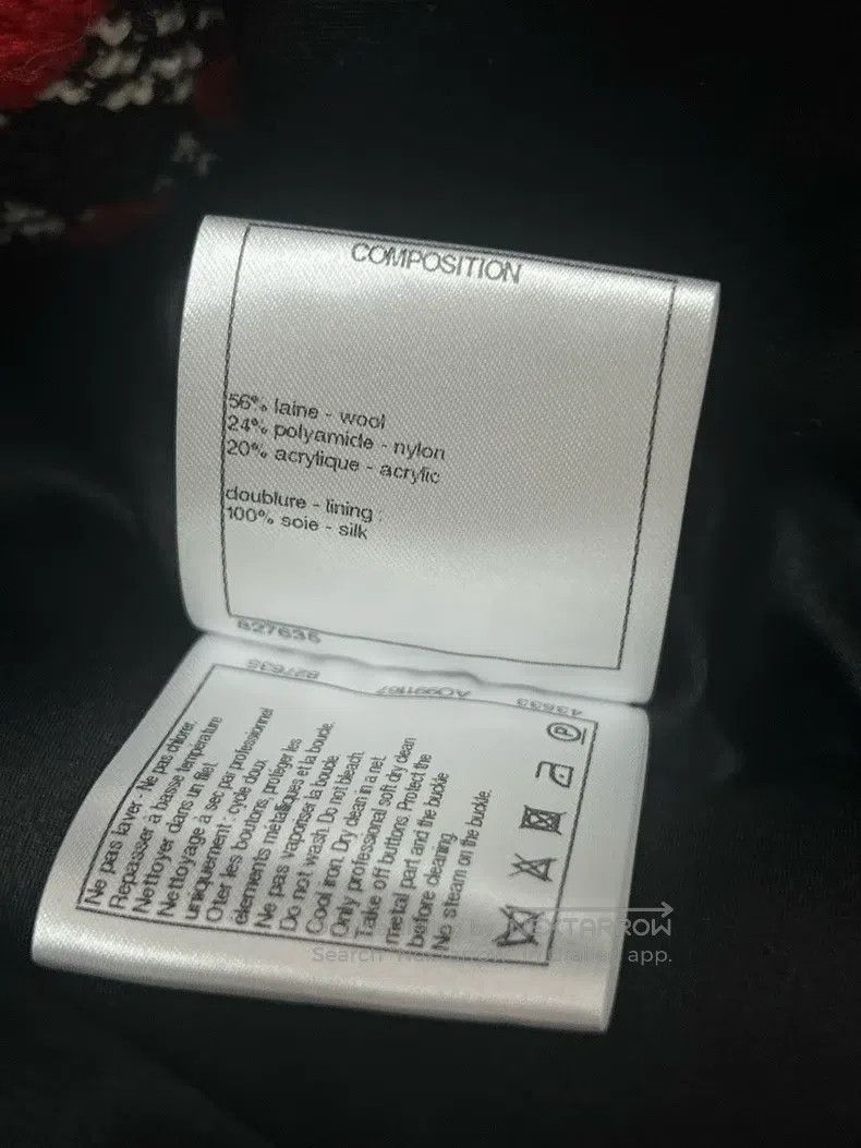 Chanel Chanel Red and black checkered tweed long belted coat Size XS / US 0-2 / IT 36-38 - 8 Thumbnail