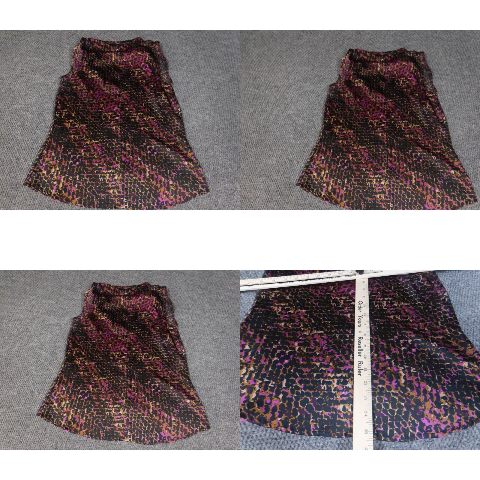 Apt. 9 Apt 9 Blouse Shirt Womens Small Purple Cap Sleeve Crew Neck Pullover Polyester Rayon Button Casual Regular Vintage: No Size S / US 4 / IT 40 - 8 Thumbnail