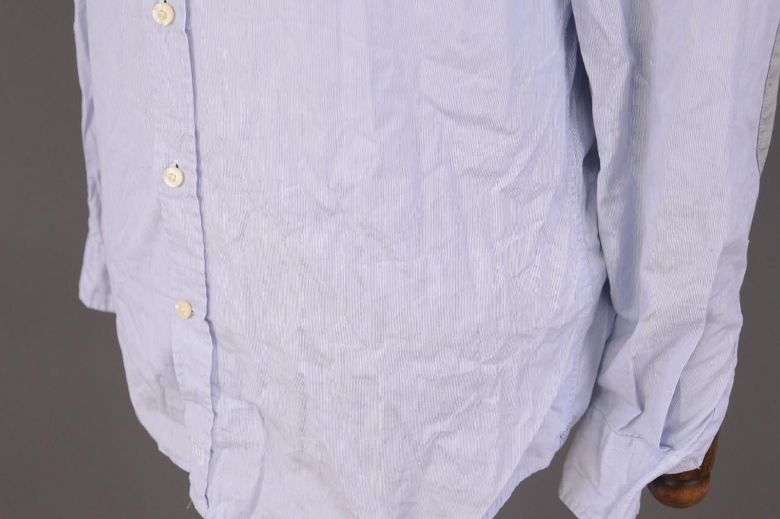 Designer Hackett London Slim Fit Blue Pinstripe Down Shirt Size M Size US M / EU 48-50 / 2 - 11 Thumbnail