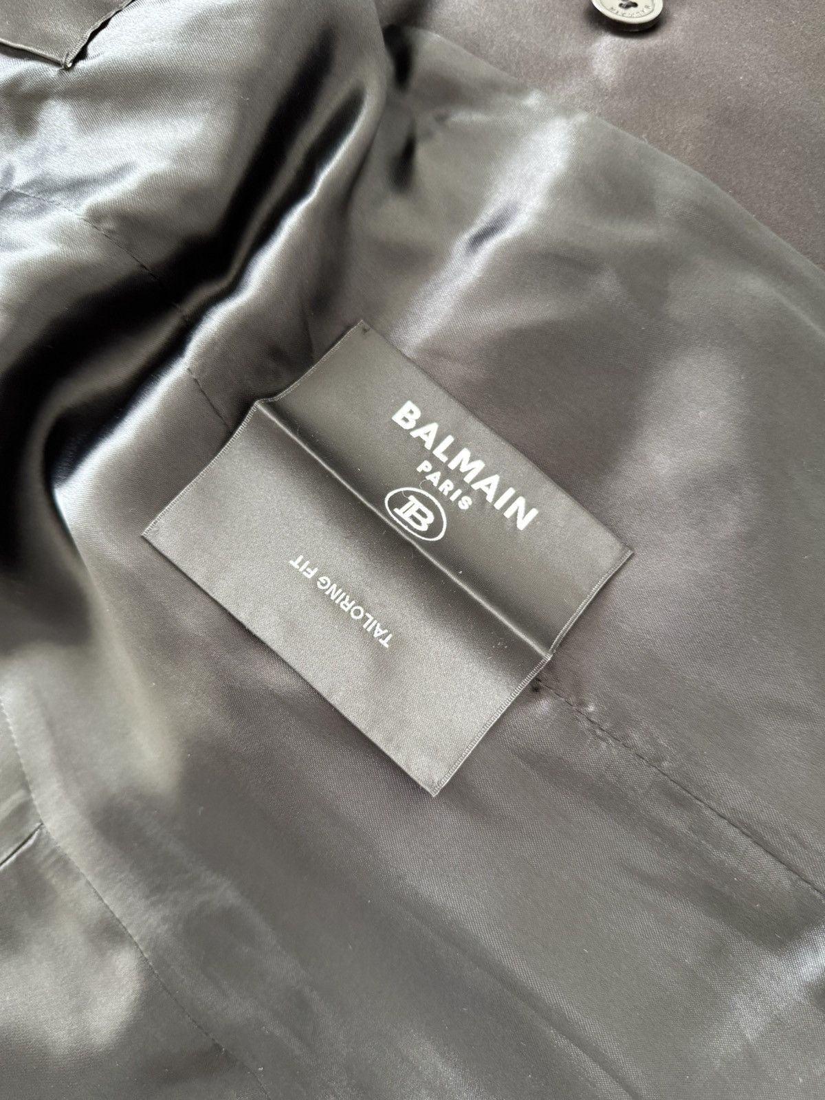 Balmain BALMAIN Double-breasted satin-lapel jacket Size 50R - 9 Thumbnail