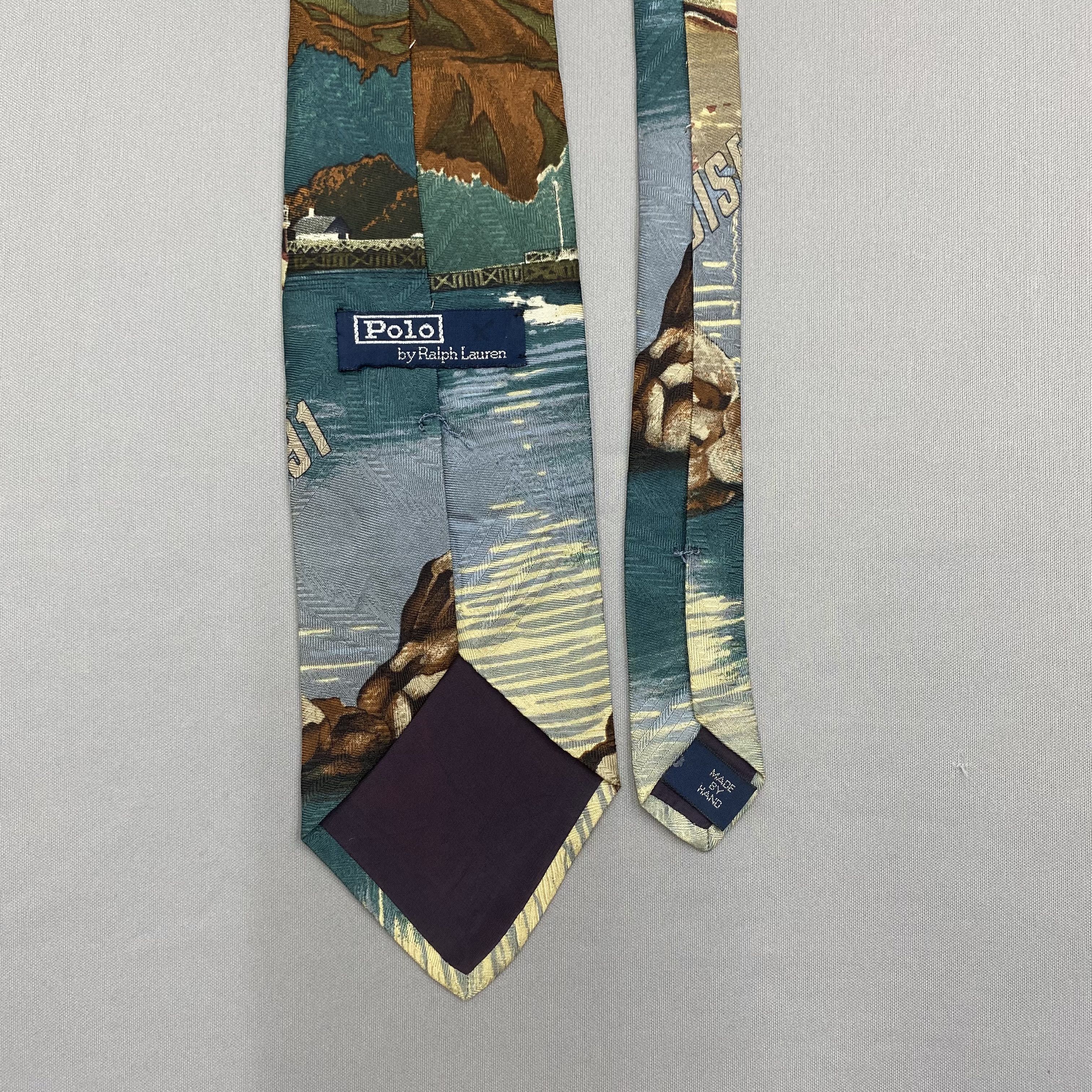Polo Ralph Lauren Vintage Polo Ralph Lauren SILK Necktie Cravate Pure Silk Size ONE SIZE - 6 Thumbnail
