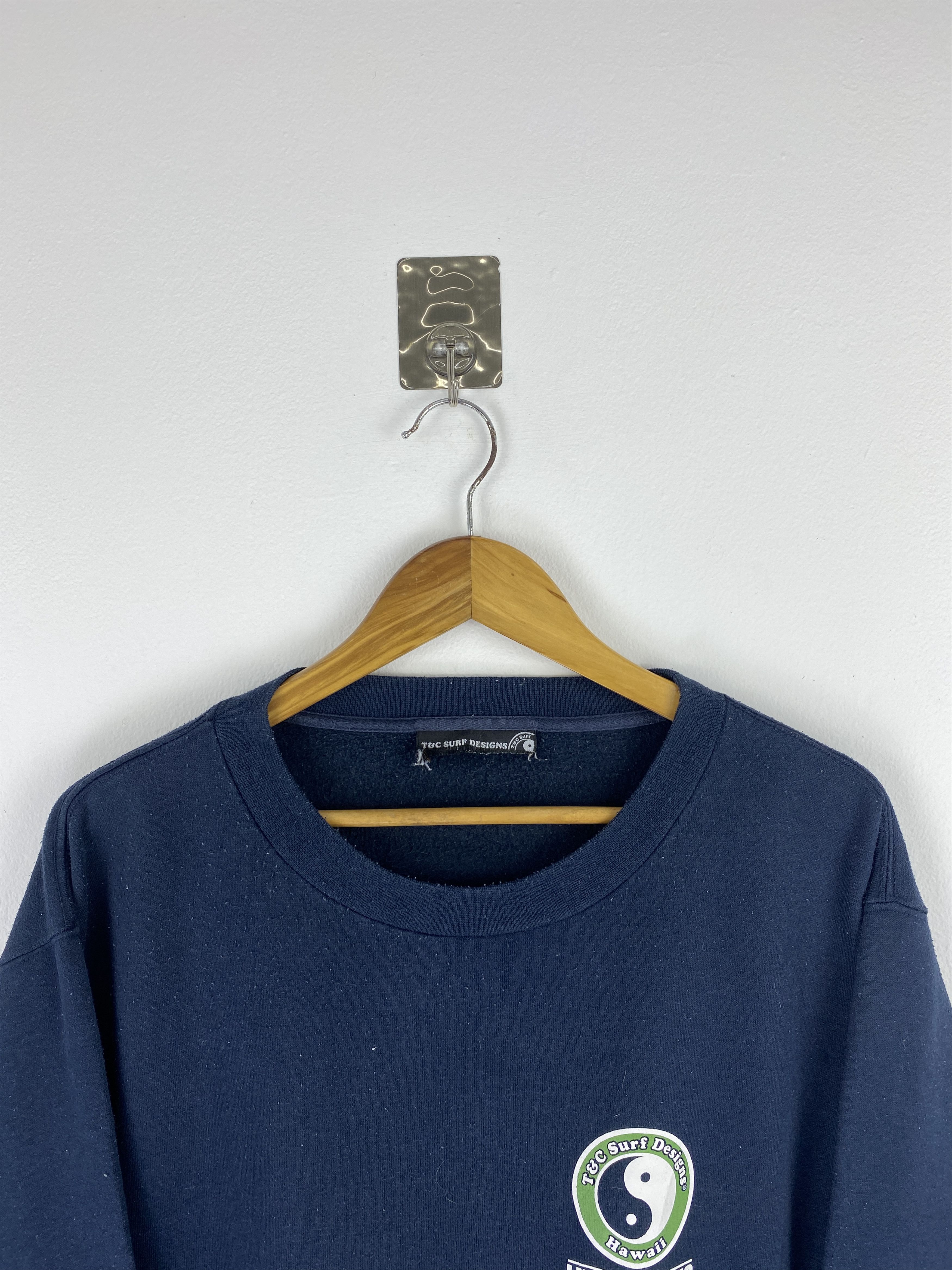 Vintage Vintage T&C Surf Wording Crewneck Sweatshirt SH0453 Size US L / EU 52-54 / 3 - 2 Thumbnail