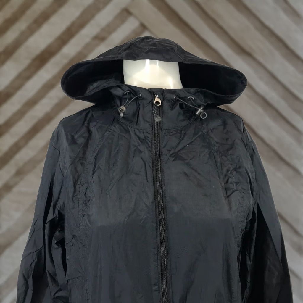 Eddie Bauer EDDIE BAUER WOMENS LARGE BLACK FULL ZIP HOODED LIGHTWEIGHT JACKET COAT Size L / US 10 / IT 46 - 1 Thumbnail