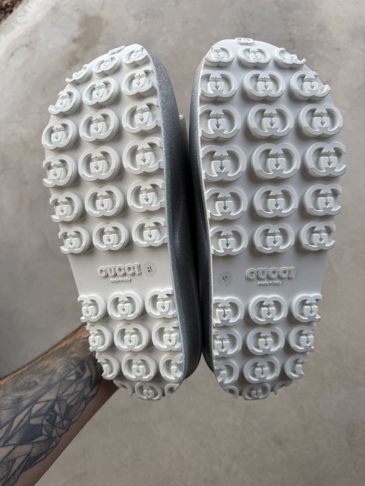 Gucci Gucci Glitter Rubber Interlocking G Slides – Women’s EU 41 Size US 9.5 / IT 39.5 - 6 Thumbnail