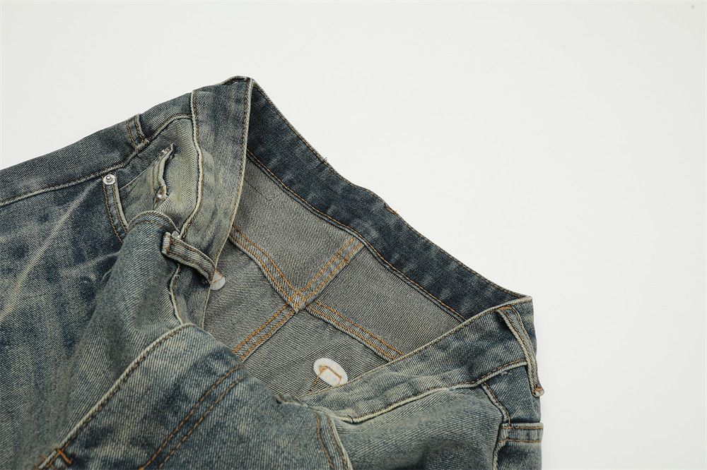 Vintage American retro washed distressed flared jeans for men Size US 32 / EU 48 - 4 Thumbnail