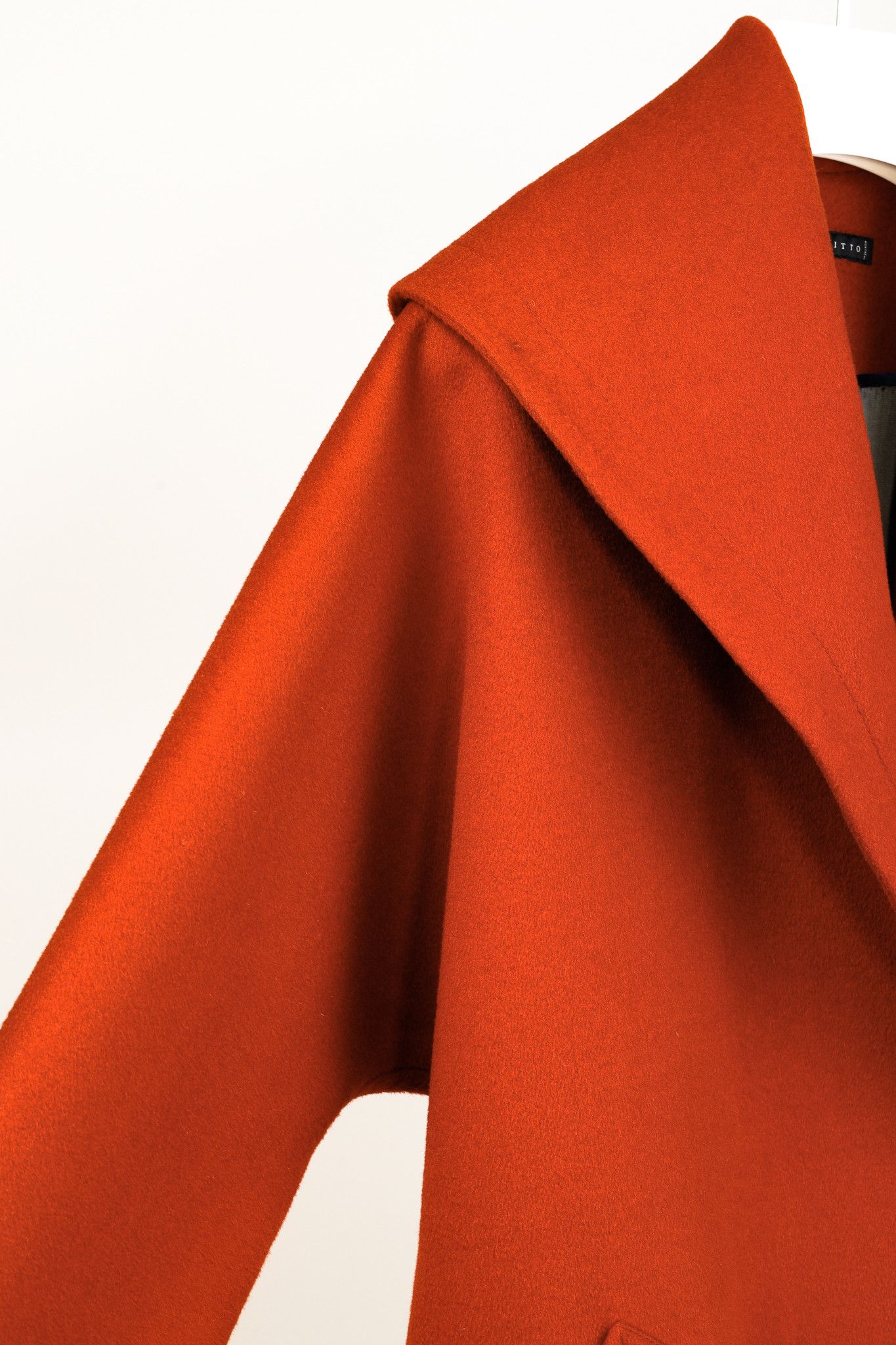 Other Tavan & Mitto Red Wool Shawl Collar Kimono-Sleeve Midi Coat Size S / US 4 / IT 40 - 5 Thumbnail