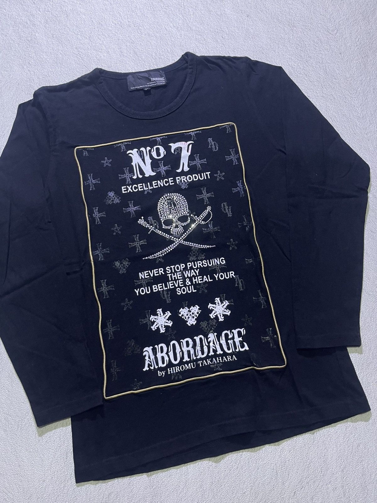 Japanese Brand Y2K ABORDAGE long sleeve tshirt Size US M / EU 48-50 / 2 - 2 Thumbnail