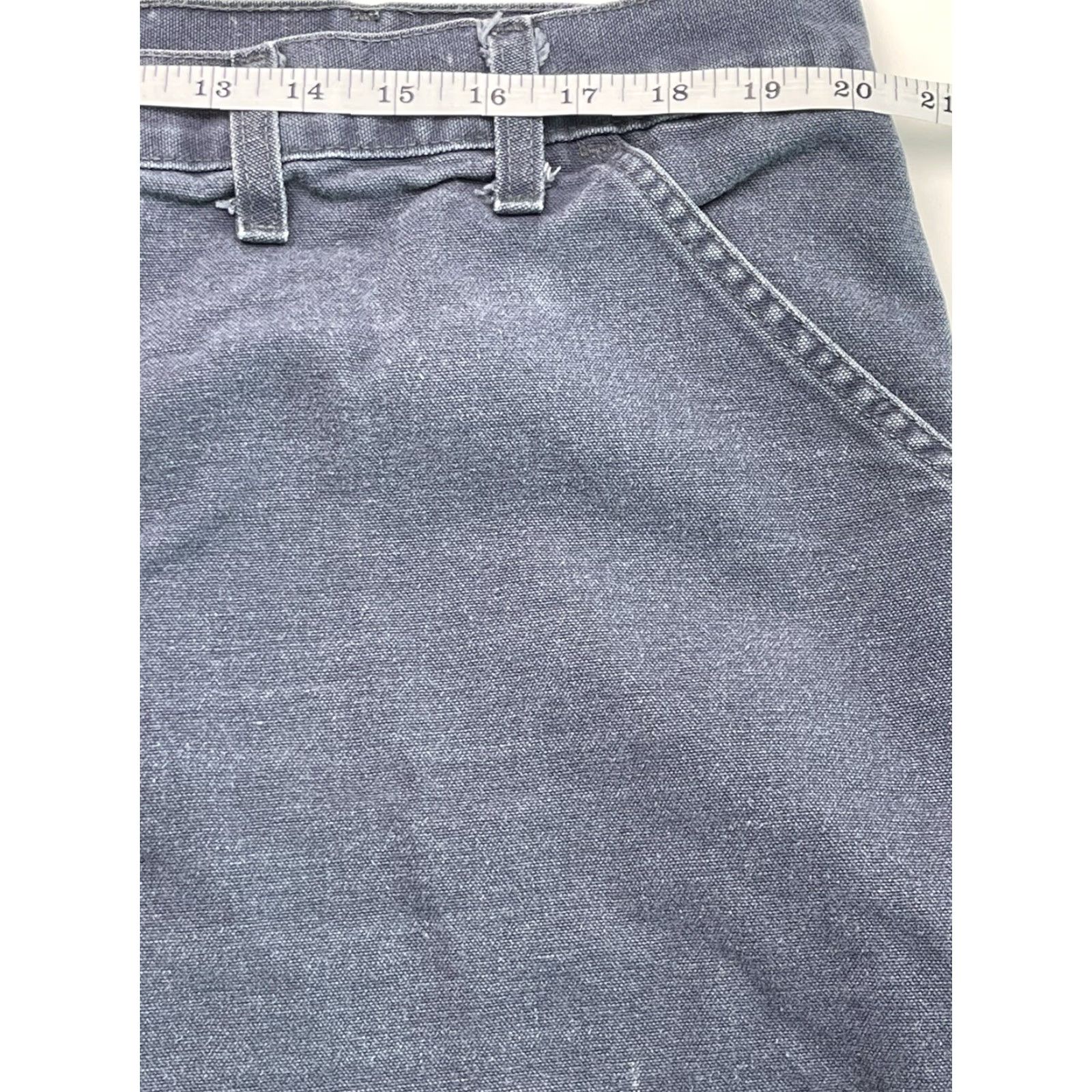 Carhartt VINTAGE Carhartt B11 Carpenter Duck Canvas Pants 40x32 Blue Workwear Mens Size US 40 / EU 56 - 5 Thumbnail