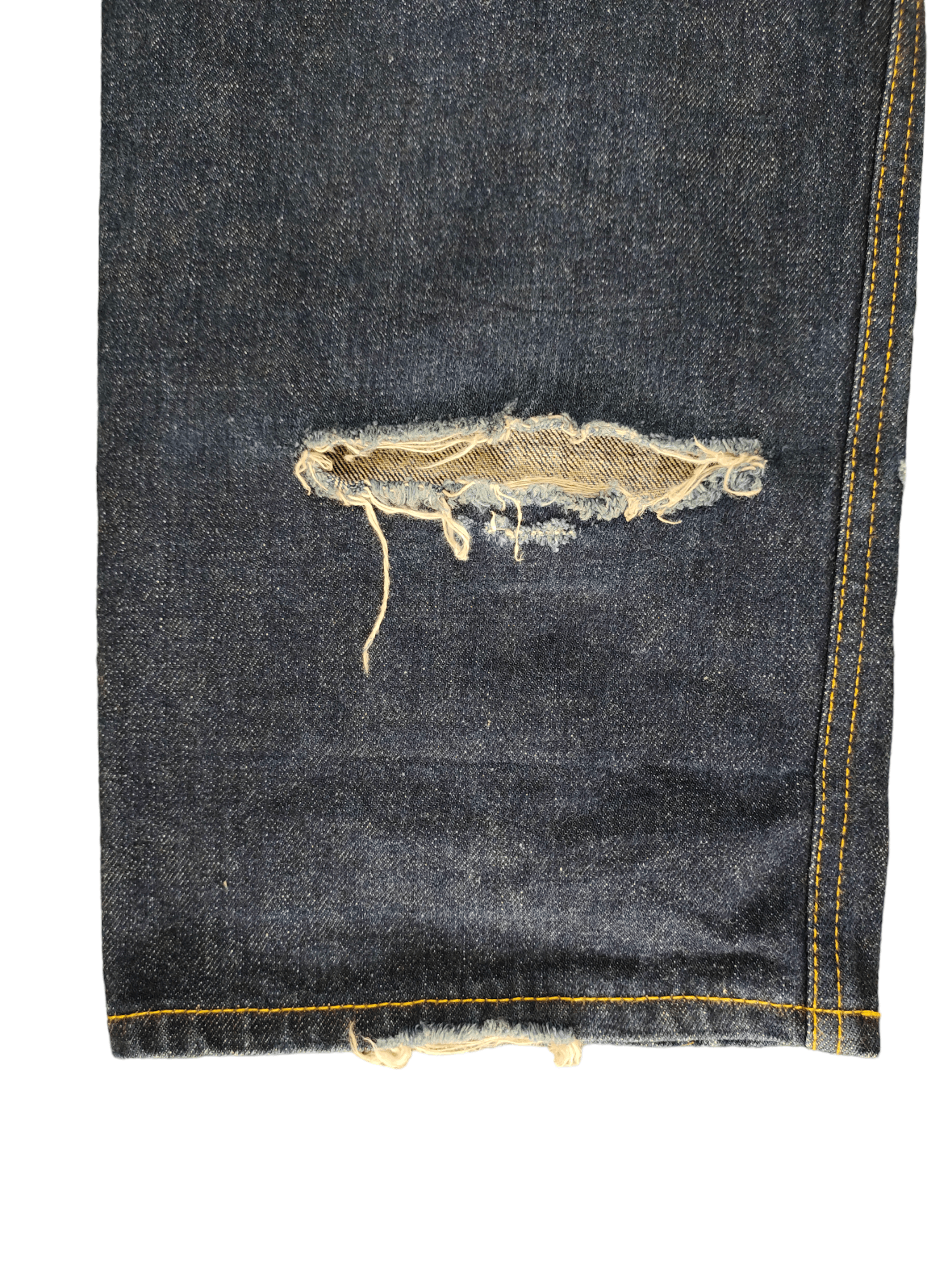 Kaws × Medicom Toy × Original Fake Original Fake X Kaws Selvedge Distressed Hem Denim Jeans Size US 33 - 9 Thumbnail