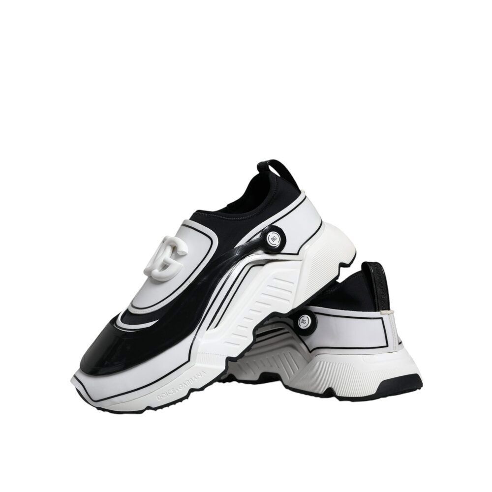 Dolce & Gabbana Dolce & Gabbana White Black Logo Plaque Daymaster Sneakers S Size US 11 / EU 44 - 7 Thumbnail