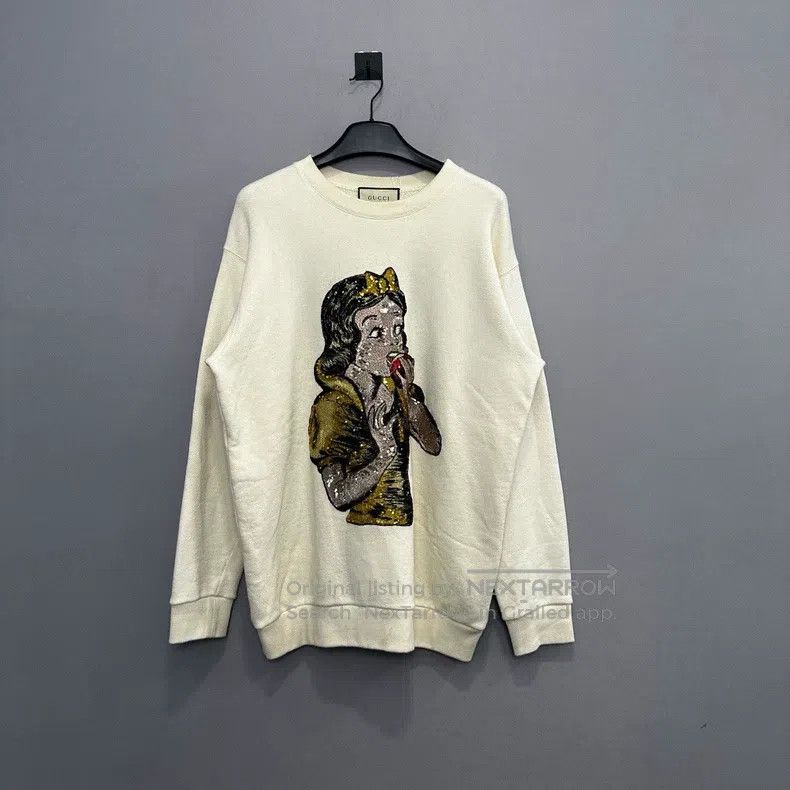 Gucci Gucci Snow White Scaled Sweatshirt Size L / US 10 / IT 46 - 1 Thumbnail