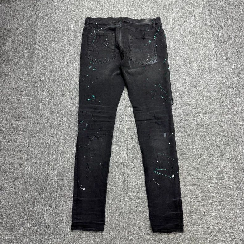 Amiri Amiri black splatter denim pants Size US 34 / EU 50 - 5 Thumbnail
