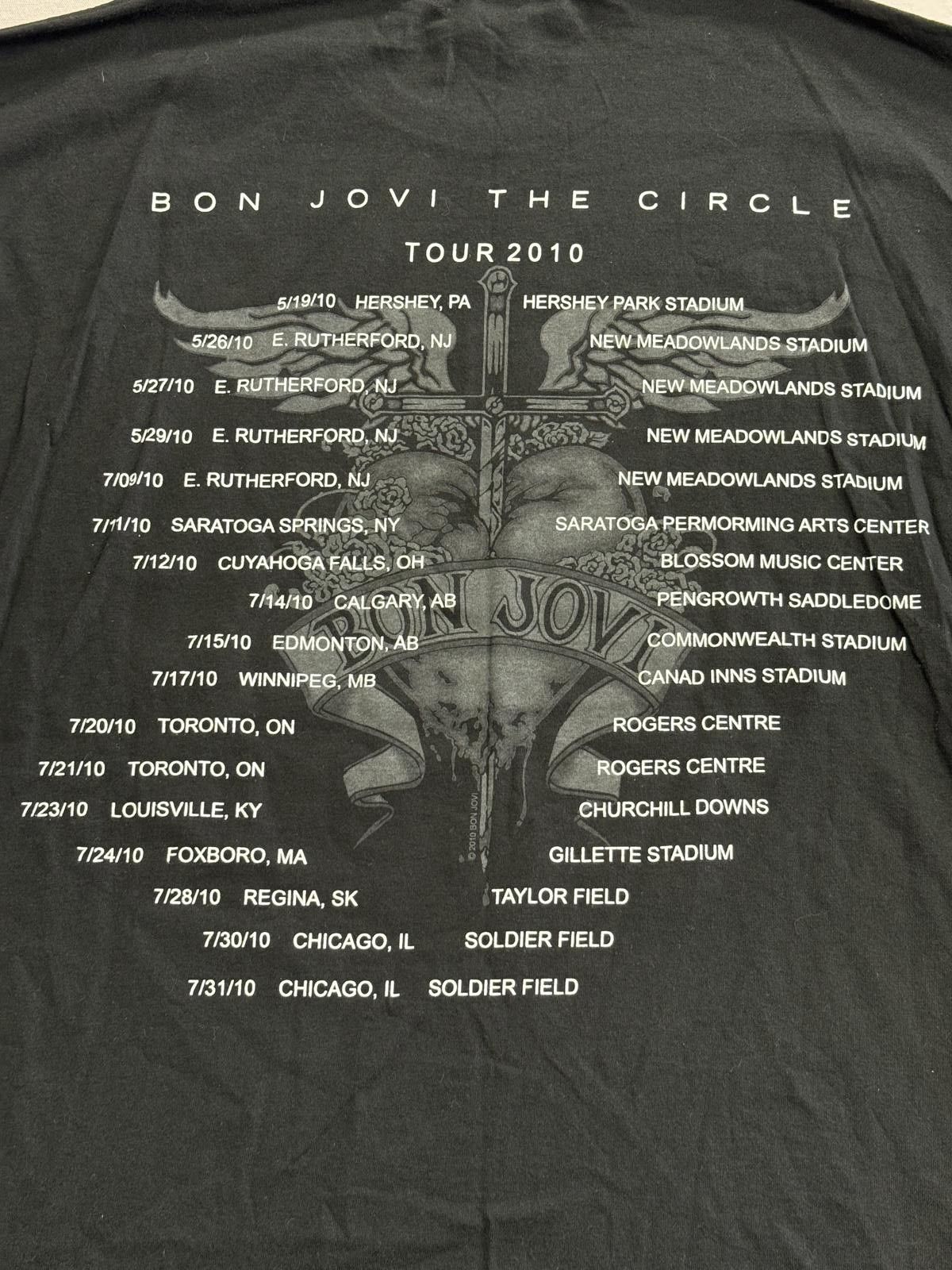 Hanes Bon Jovi T-shirt Album The Circle Tour 2010 Merch Dagger 3XL Size US XXL / EU 58 / 5 - 5 Thumbnail