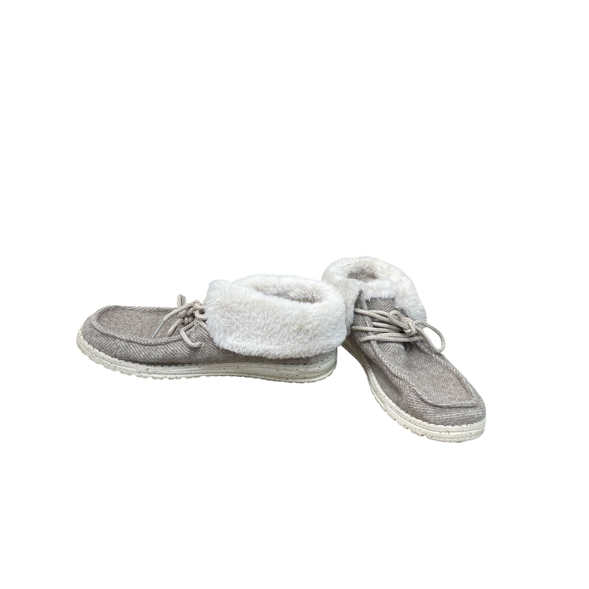 Other Hey Dude Britt womans gray beige faux fur lined bootie sz 8/ Size US 8 / IT 38 - 2 Thumbnail