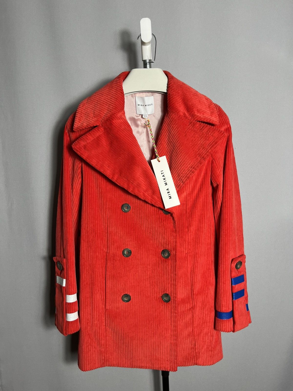 Mira Mikati Mira Mikati cotton coat velvet jacket red burn fat not fuel Size XS / US 0-2 / IT 36-38 - 1 Thumbnail