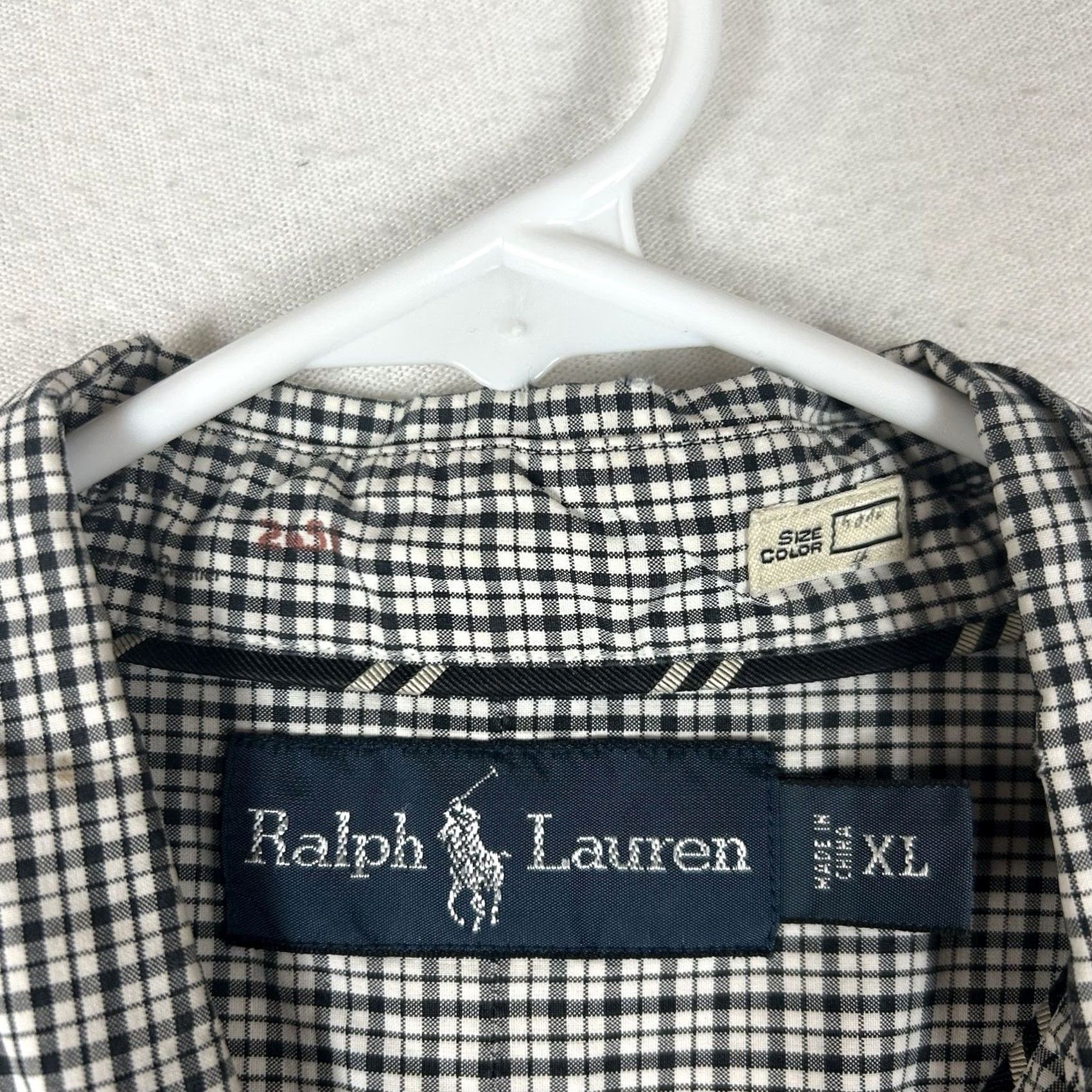 Ralph Lauren Ralph Lauren Long Sleeve Button-Front Shirt Mens XL Gray Plaid Twill Cotton Polo Big Pony Vintage Size US XL / EU 56 / 4 - 3 Thumbnail