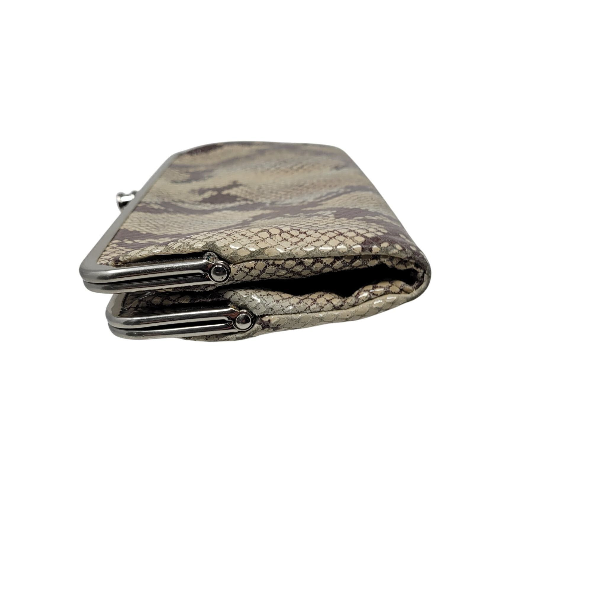 Hobo Hobo Lauren Leather Snake Clutch Wallet Frame Snap Closure E Size ONE SIZE - 14 Thumbnail