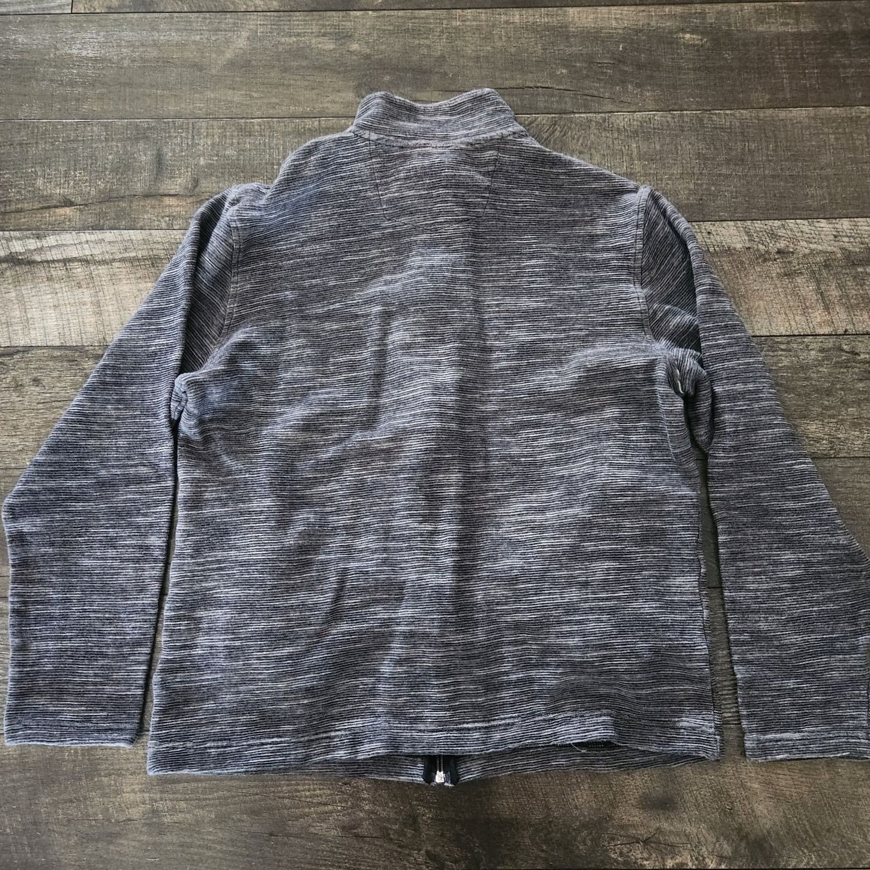 Robert Graham Robert Graham Full Zip Sweater Mens Large Gray Ribbed Knit Lightweight Jacket Size US L / EU 52-54 / 3 - 6 Thumbnail