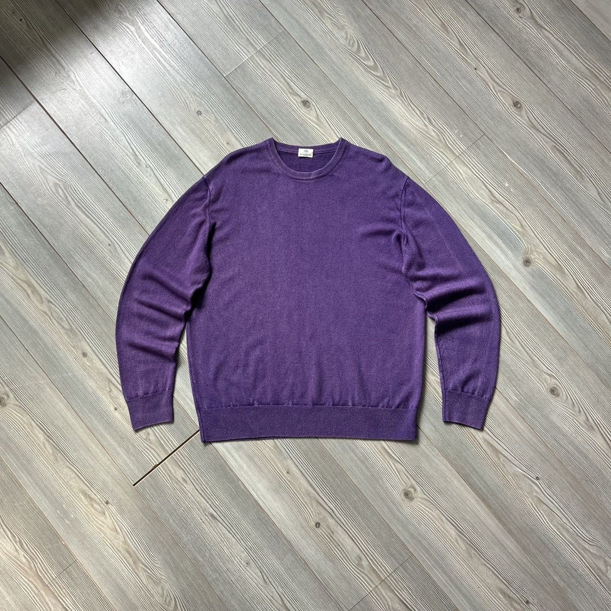 Luigi Borrelli Borrelli Napoli 100% Cashmere Purple Garment Dyed Sweater Size US XL / EU 56 / 4 - 10 Thumbnail