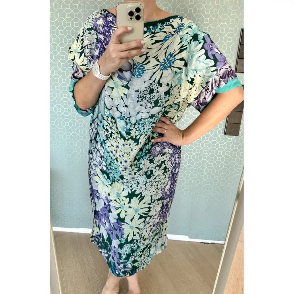 Missoni MISSONI Silk Floral Purple Italy Dress Size EU 42 Size M / US 6-8 / IT 42-44 - 16 Thumbnail