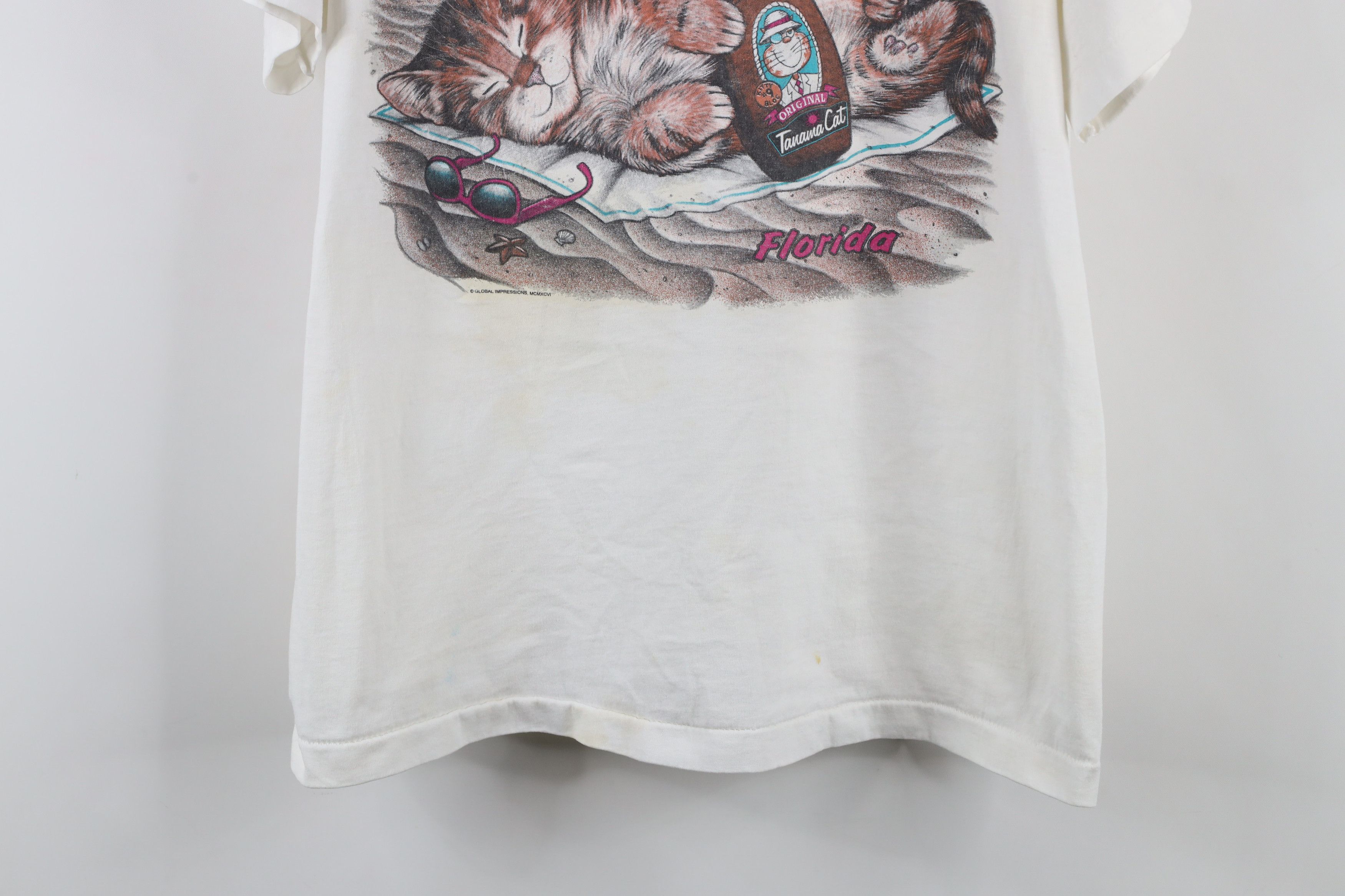 Vintage Vintage 90s Streetwear Cat Kitten Short Sleeve T-Shirt US Size XL / US 12-14 / IT 48-50 - 3 Thumbnail