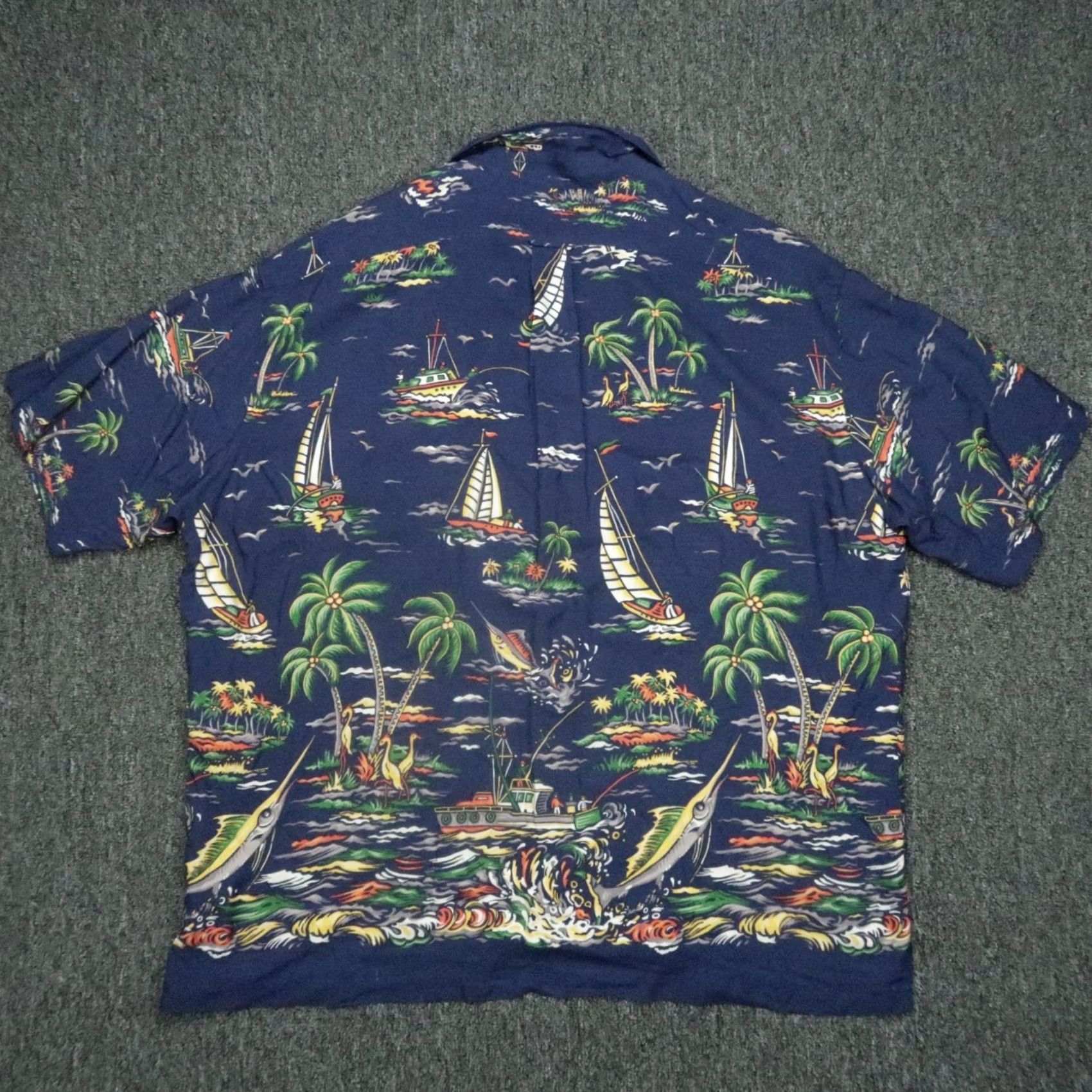 Polo Ralph Lauren VINTAGE Polo Ralph Lauren Shirt Men XL Caldwell Rayon Sailing Camp Collar 90s Size US XL / EU 56 / 4 - 5 Thumbnail