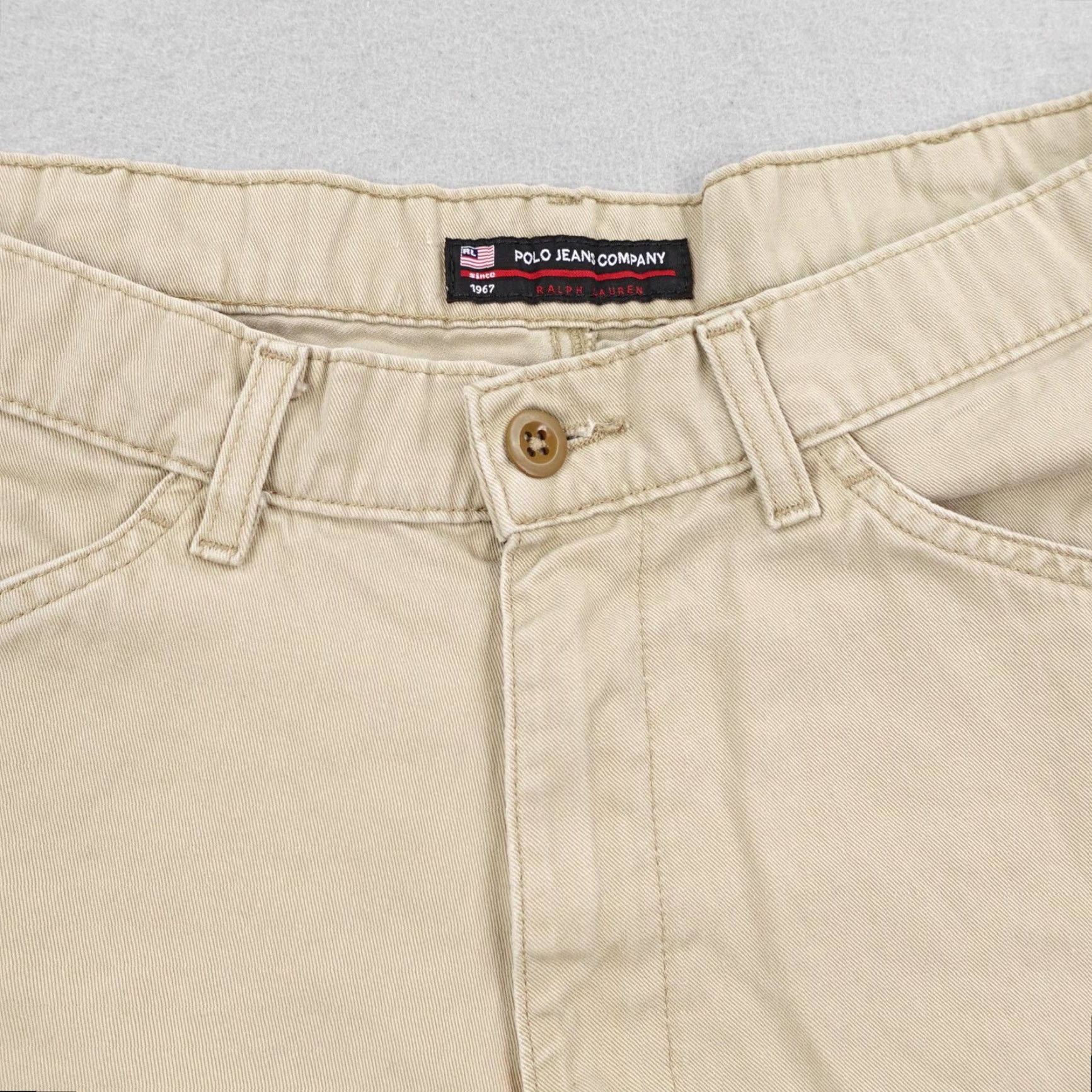 Ralph Lauren Ralph Lauren Shorts Mens 33 Khaki Freighter Cargo Pockets Utility Polo Jeans Cargo Shorts Beige Size US XS / EU 42 / 0 - 2 Thumbnail