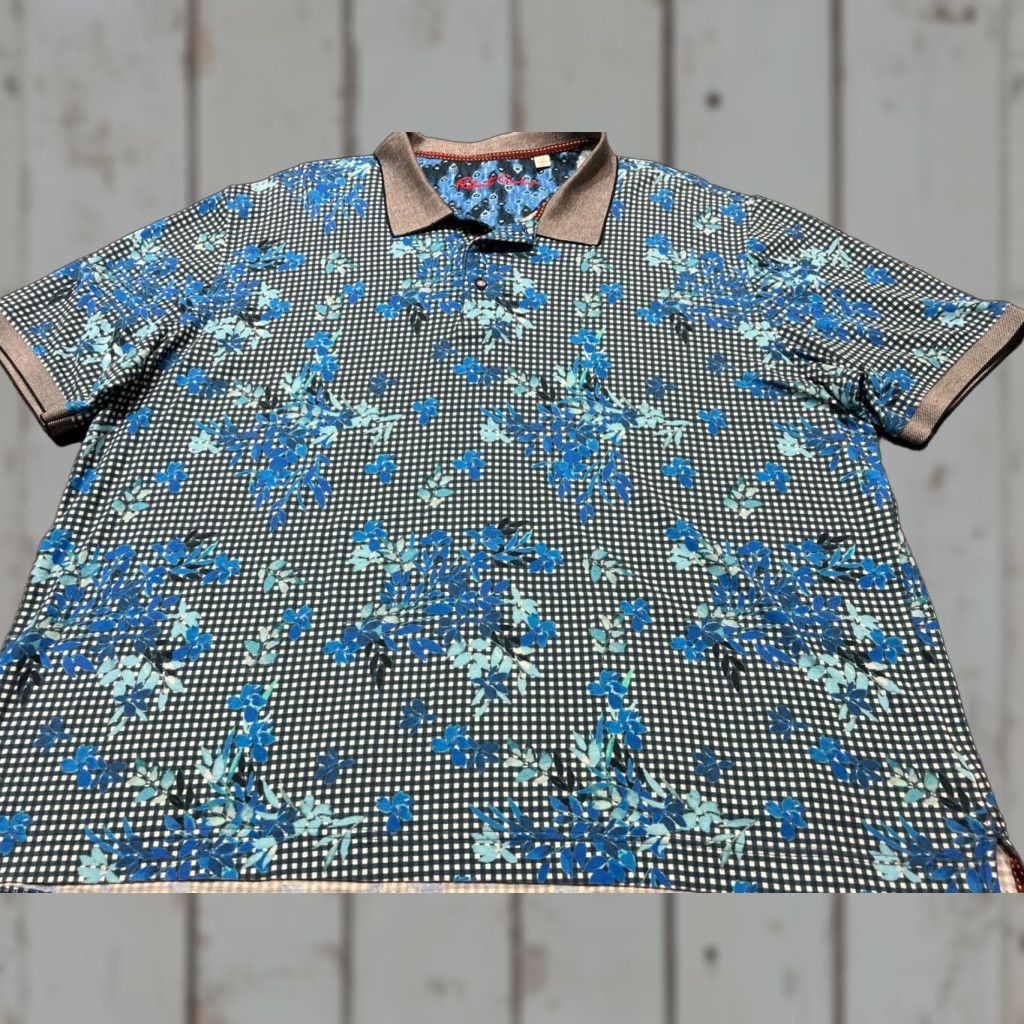 Robert Graham Robert Graham Polo Shirt Mens 3XL Blue Geometric Classic Fit Golf Preppy Size US XXL / EU 58 / 5 - 1 Thumbnail