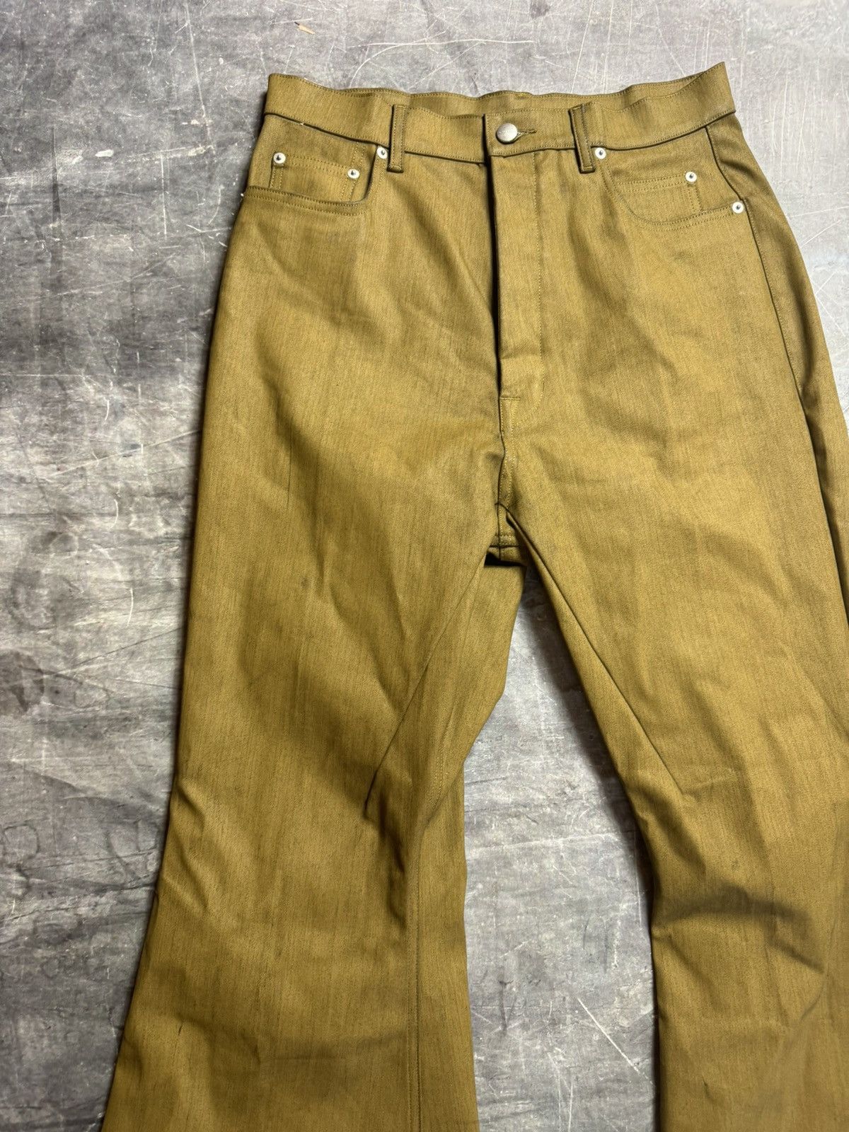 Rick Owens Rick Owens FW24 Porterville Bolan Cut Jeans in Honey Size US 31 - 3 Thumbnail