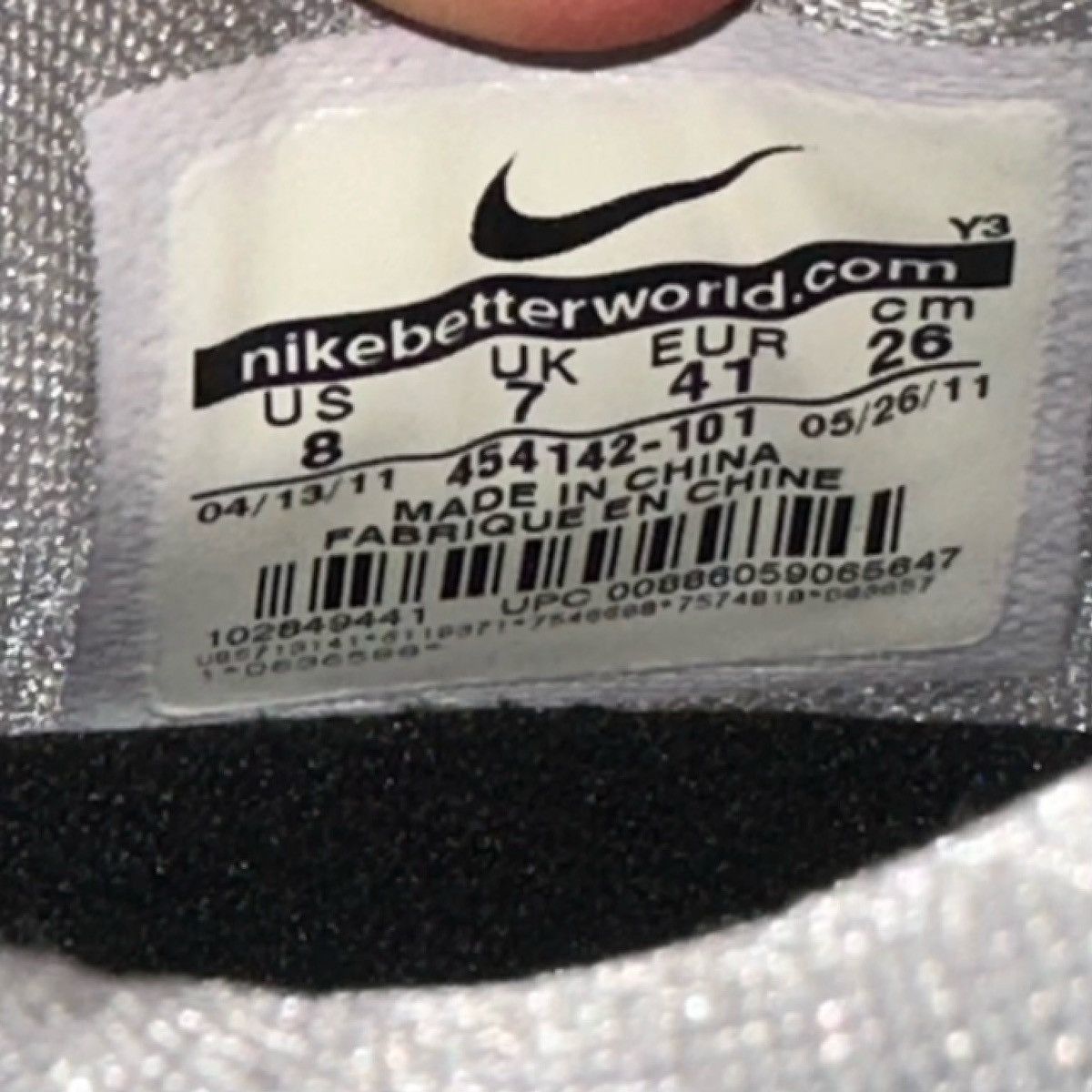 Nike Size 8 - White Black Kobe 6 - 454142-101 Size US 8 / EU 41 - 6 Thumbnail