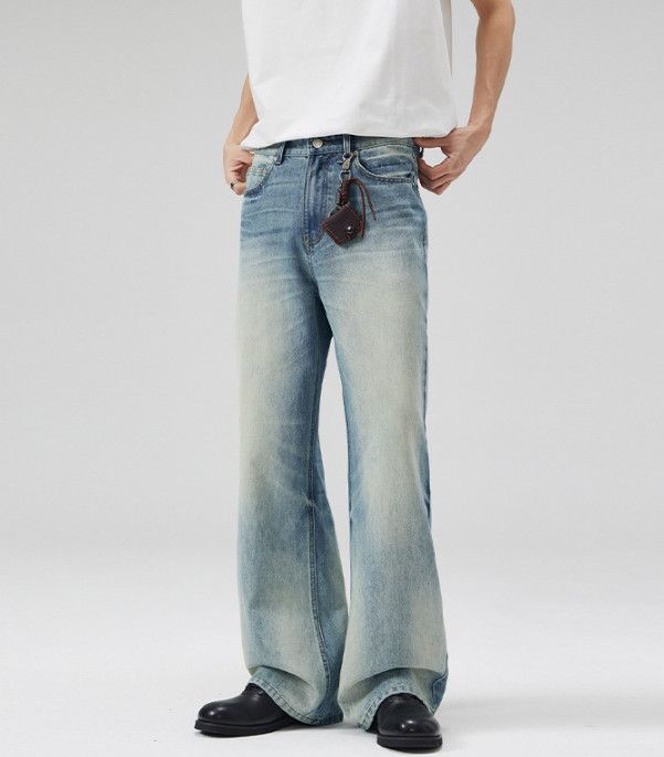Vintage Men's retro wide-leg loose baggy flared jeans Size US 32 / EU 48 - 2 Thumbnail