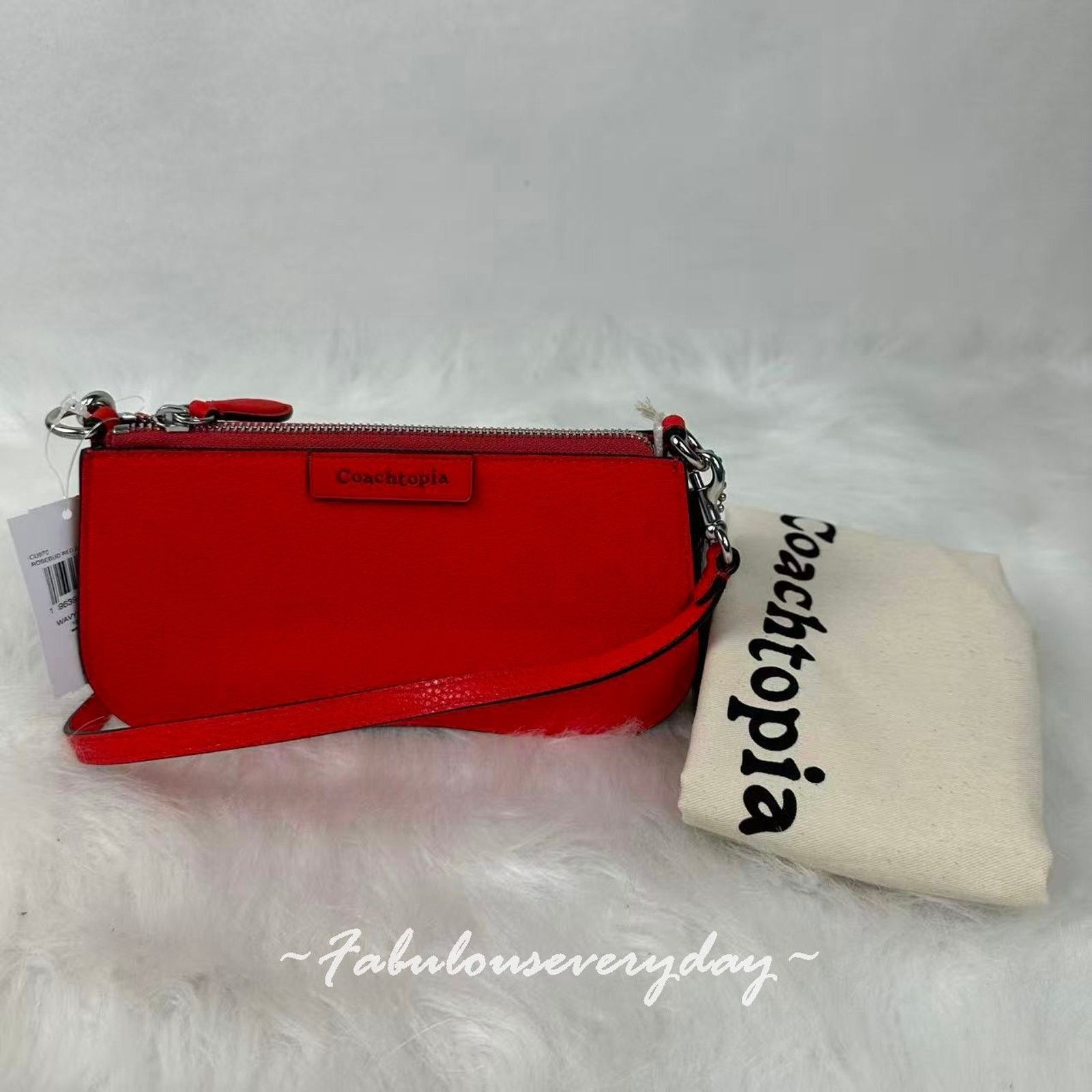 Coach COACH Small Wavy Shoulder Coachtopia Upcrafted Leather Red Size ONE SIZE - 1 Thumbnail
