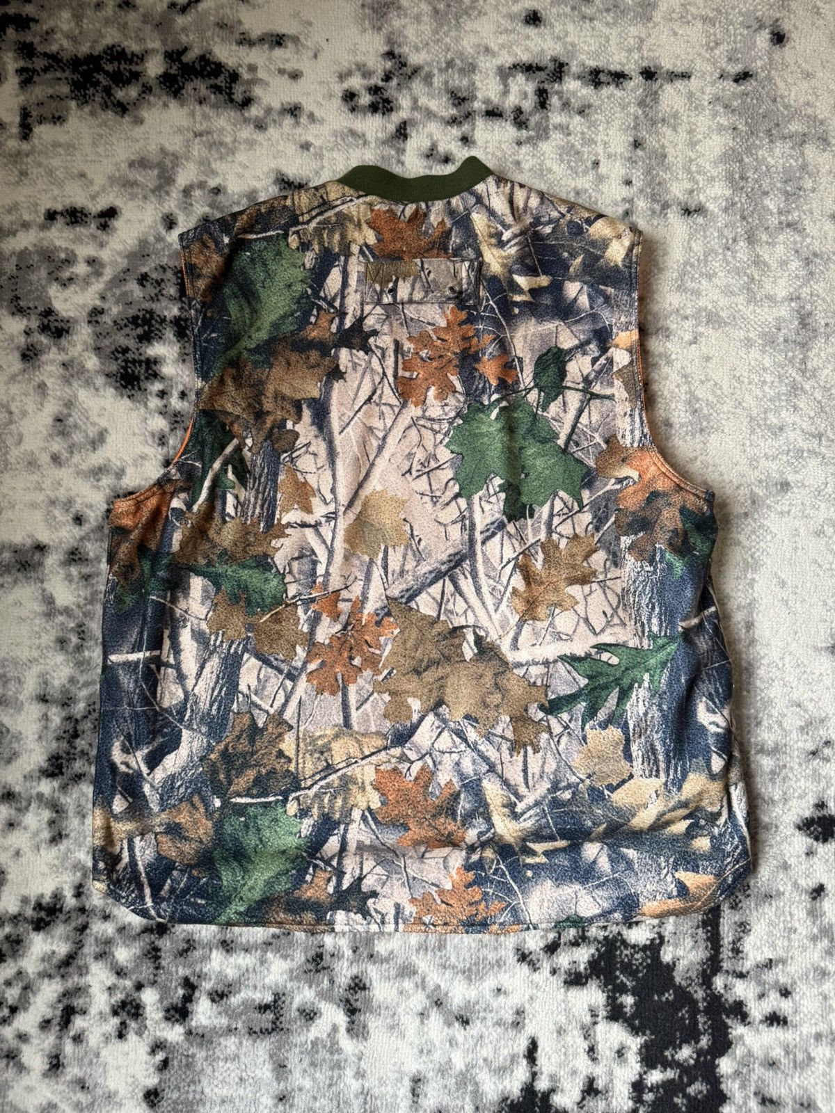 Japanese Brand × Vintage Reversible Sleeveless Fleece Forest Print Orange Neon Size US XL / EU 56 / 4 - 2 Thumbnail