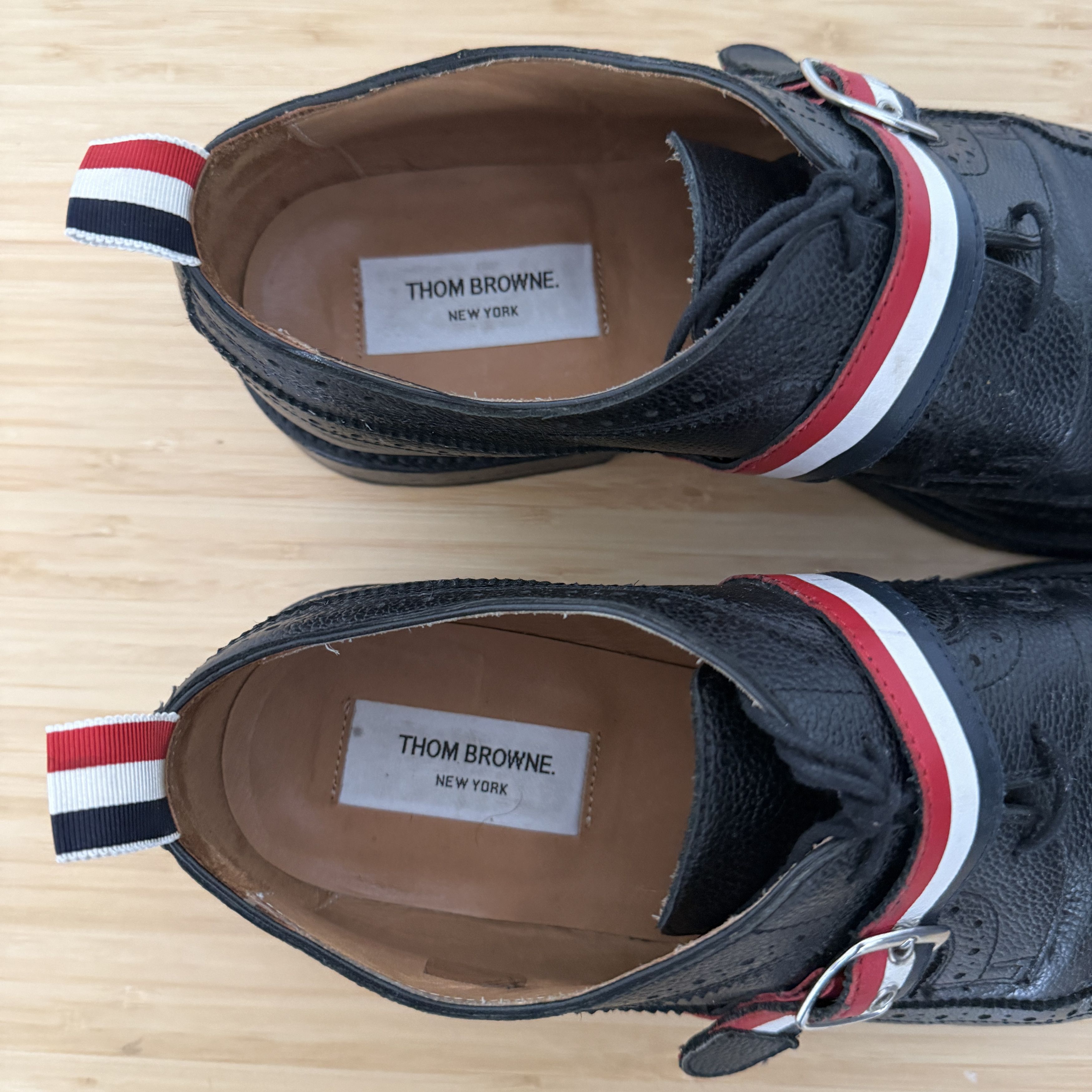 Thom Browne Rare Thom Browne Longwing Grosgrain Strap Leather Sz 12 Size US 12 / EU 45 - 5 Thumbnail