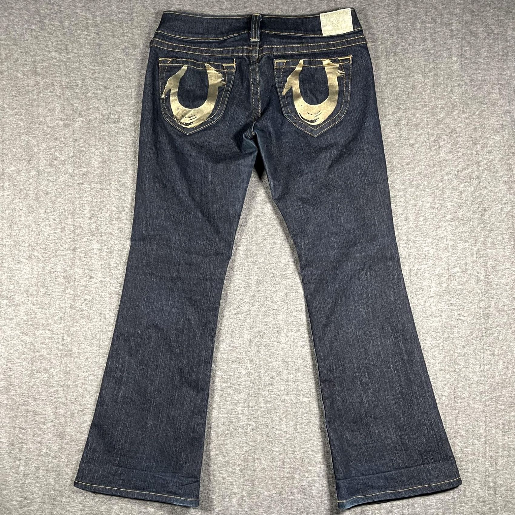 True Religion VINTAGE True Religion Jeans Womens 31 Dark Wash Bootcut Horseshoe Logo Stretch Made USA Size 24" / US 00 / IT 34 - 4 Thumbnail