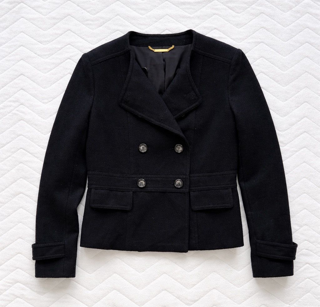 Michael Kors Michael Kors Wool Jacket Black Double Breasted Crop Style Size M / US 6-8 / IT 42-44 - 1 Thumbnail