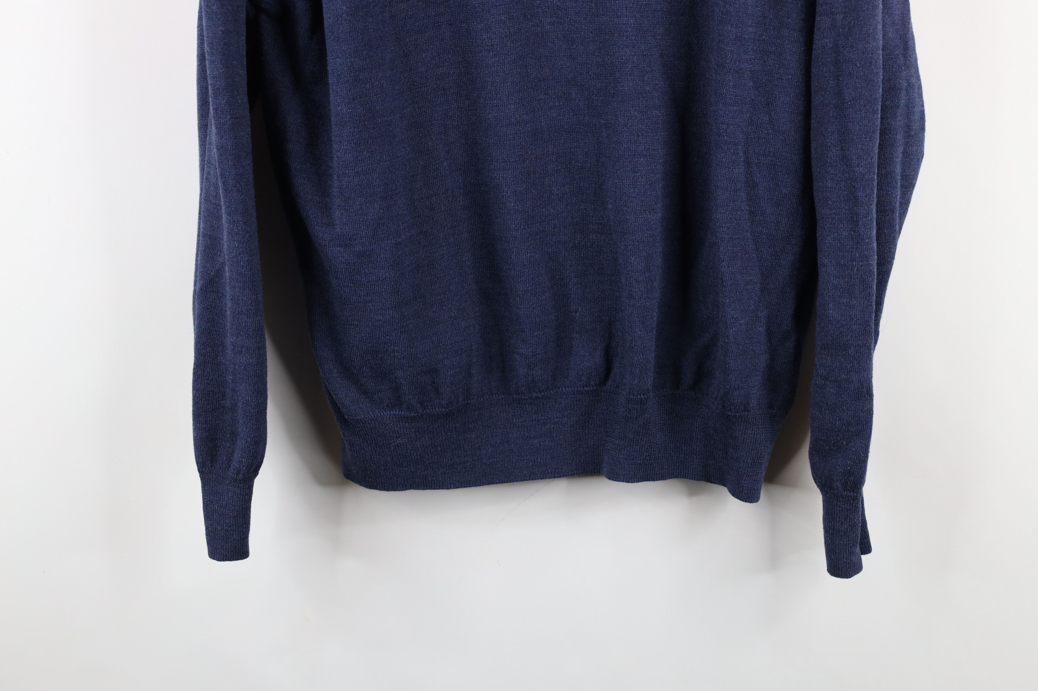Vintage Vintage 90s Streetwear Wool Blend Knit Collared Sweater Blue Size US XL / EU 56 / 4 - 3 Thumbnail