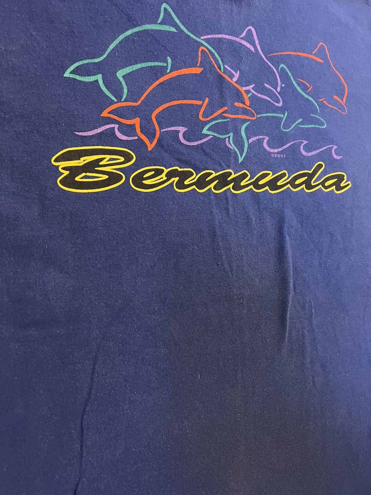 Vintage VINTAGE Davison’s Bermuda dolphin t-shirt - blue - XL Size US XL / EU 56 / 4 - 3 Thumbnail