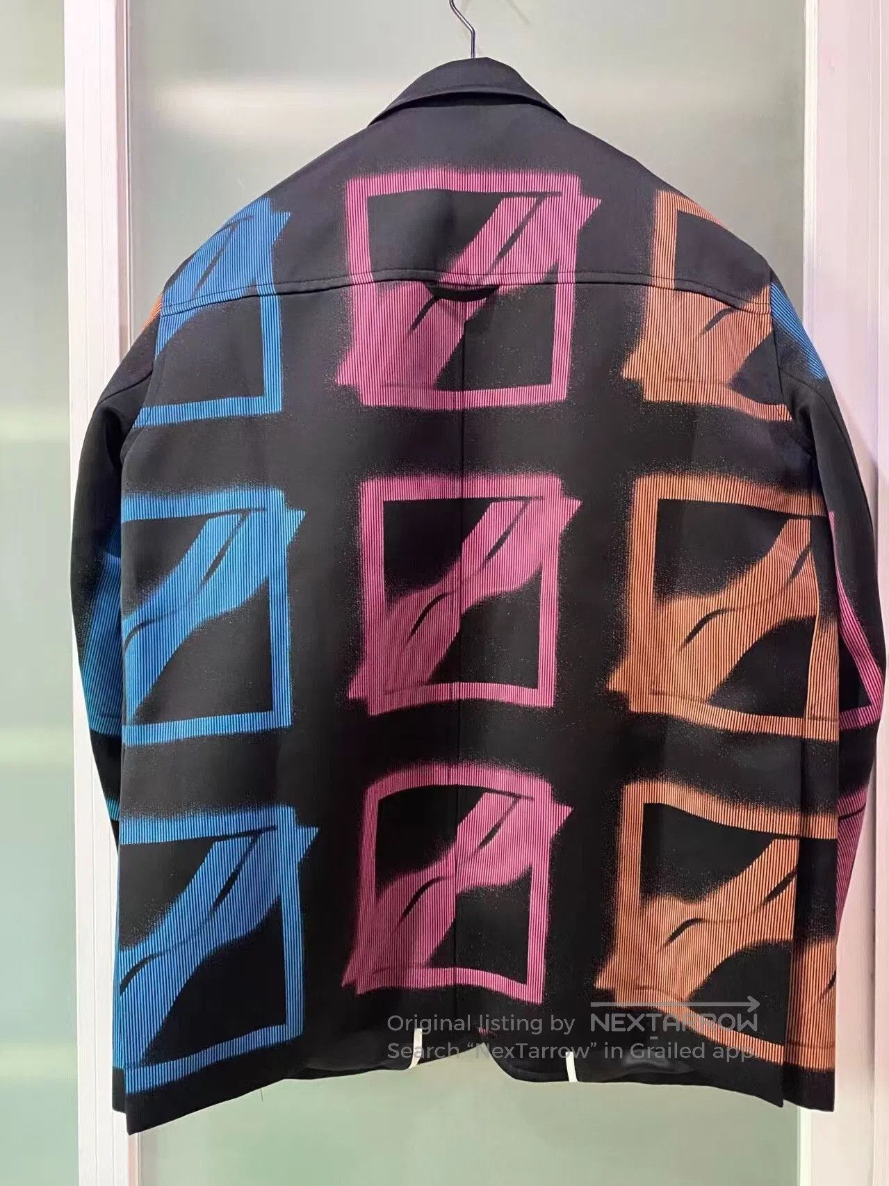 WE11DONE we11done Large Logo All-Over Print Blazer. Size US XS / EU 42 / 0 - 2 Thumbnail