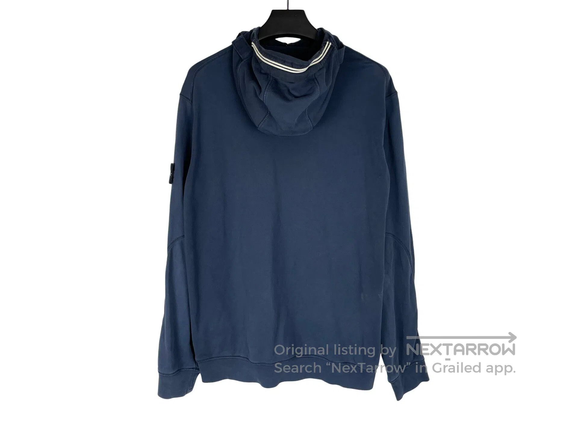 Stone Island STONE ISLAND Dark Blue Sleeve Badge Half Zip Hoodie Size US XL / EU 56 / 4 - 2 Thumbnail