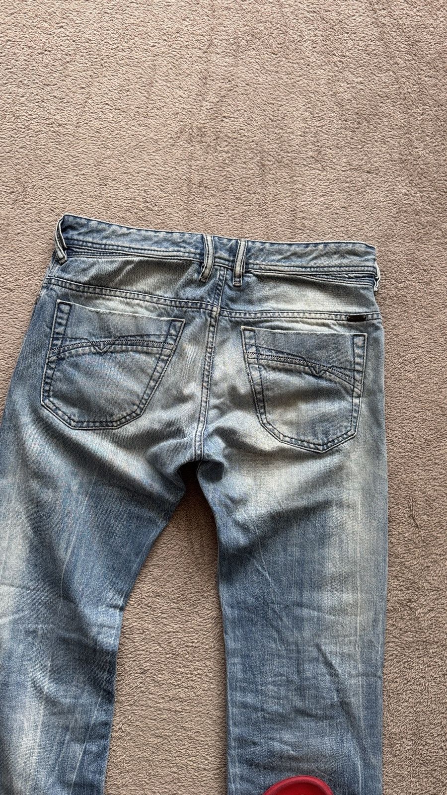 Japanese Brand Diesel Iakop Mudwash Ripped Slim Jeans helmut lang lgb Size US 30 / EU 46 - 5 Thumbnail