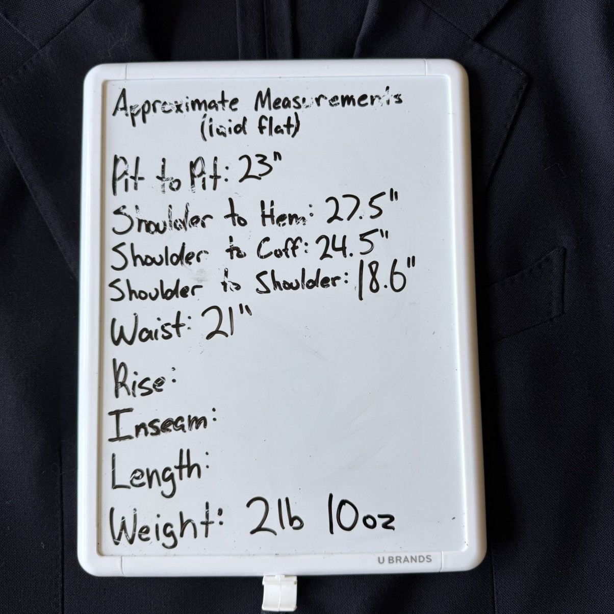 Suitsupply SuitSupply Havana Jetted Unlined Wool Blazer 44S Black Rogna Size 44S - 11 Thumbnail