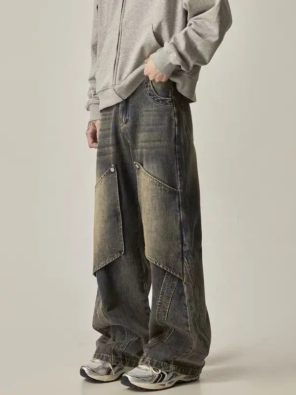 Jean Vintage Maillard Deconstructed Work Straight Leg Jeans Size US 32 / EU 48 - 3 Thumbnail