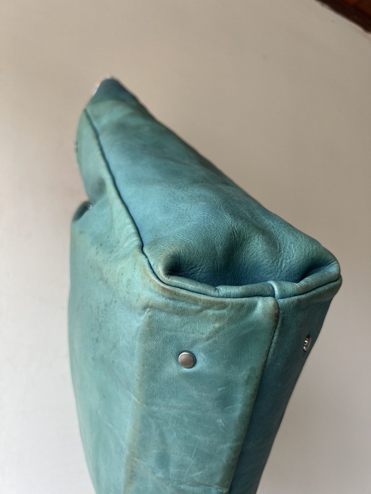 Leather Vintage Icaru Japan Faded Distressed Patina Leather Tote Bag Size ONE SIZE - 22 Thumbnail