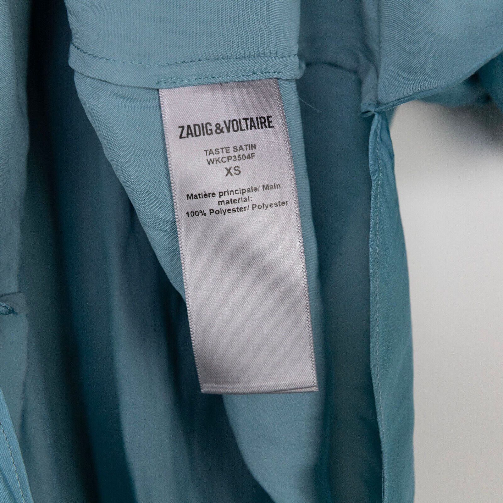 Zadig & Voltaire Zadig & Voltaire Taste V-Neck Satin Top Bleu Loue Size XS Size XS / US 0-2 / IT 36-38 - 7 Thumbnail