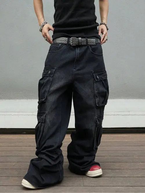 Designer × Japanese Brand × Vintage washed faded cleanfit yuppie bootcut cargo pants Size US 38 / EU 54 - 1 Thumbnail