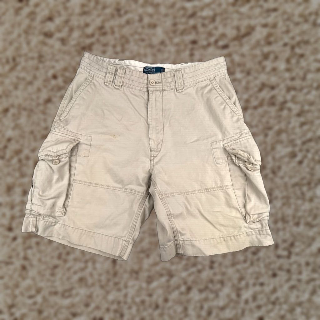 Polo Ralph Lauren Polo Ralph Lauren Cargo Shorts Men 35 Beige 100% Cotton Twill Zip 10in Inseam Mid Rise Regular Fit Boat American Designer Outdoor Casual Workwear Size US S / EU 44-46 / 1 - 1 Thumbnail
