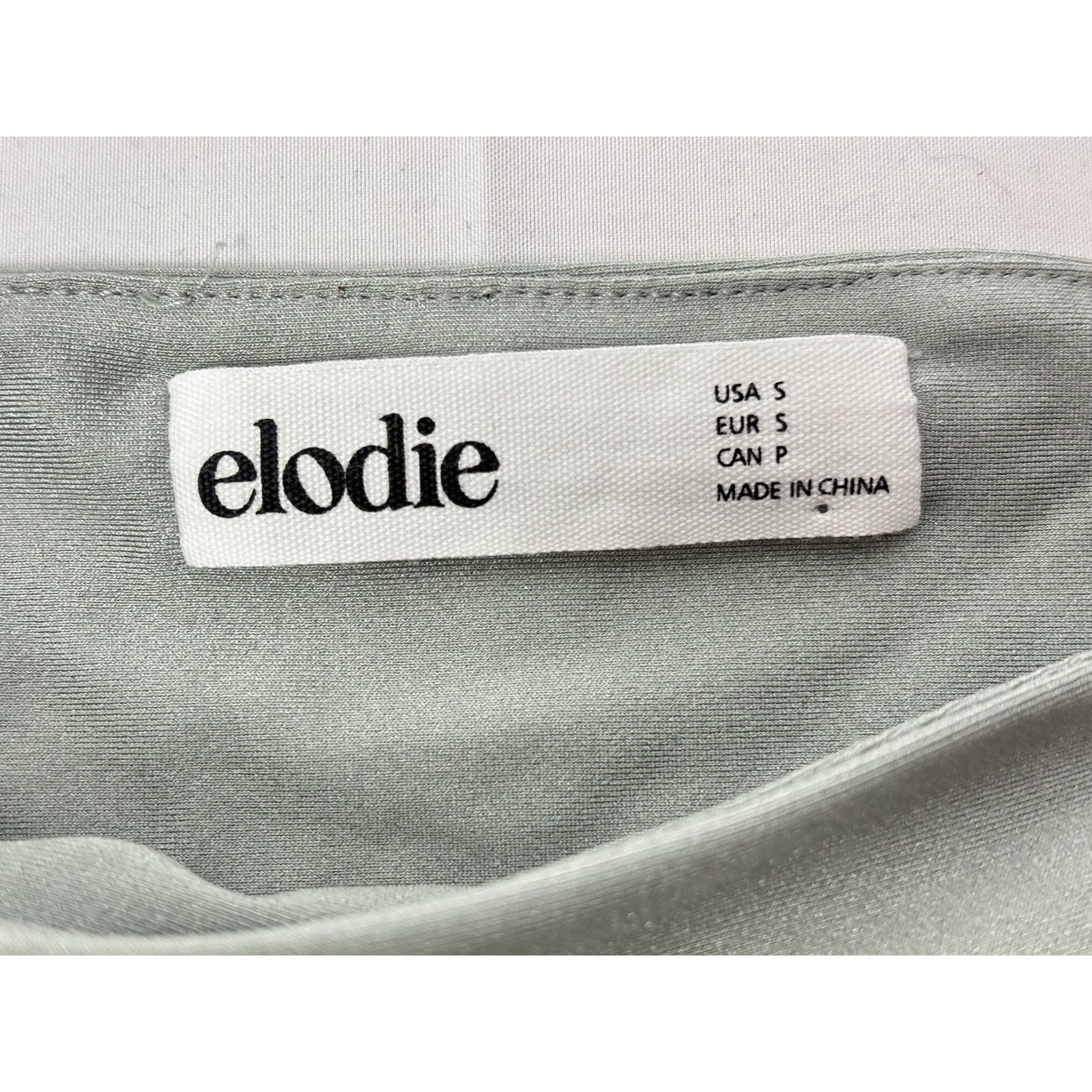 Other Elodie Mint Shimmer Square Neck Long Sleeve Bodysuit Size S Size S / US 4 / IT 40 - 3 Thumbnail