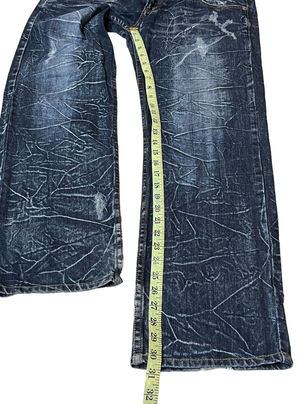 Japanese Brand SICK🔥JAPANESE BRAND "NYLAUS JEANS" DOUBLE WAIST JEANS Size US 34 / EU 50 - 17 Thumbnail